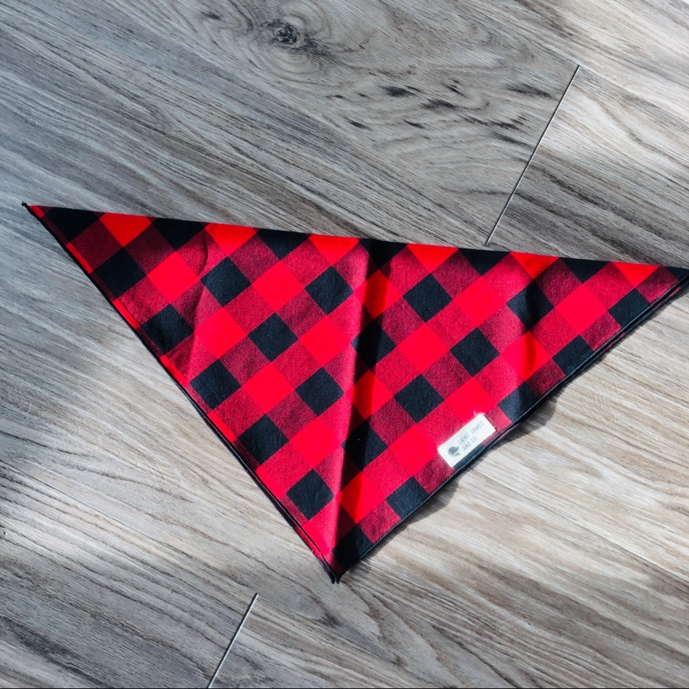 Red and Black Buffalo Plaid dog Bandana
